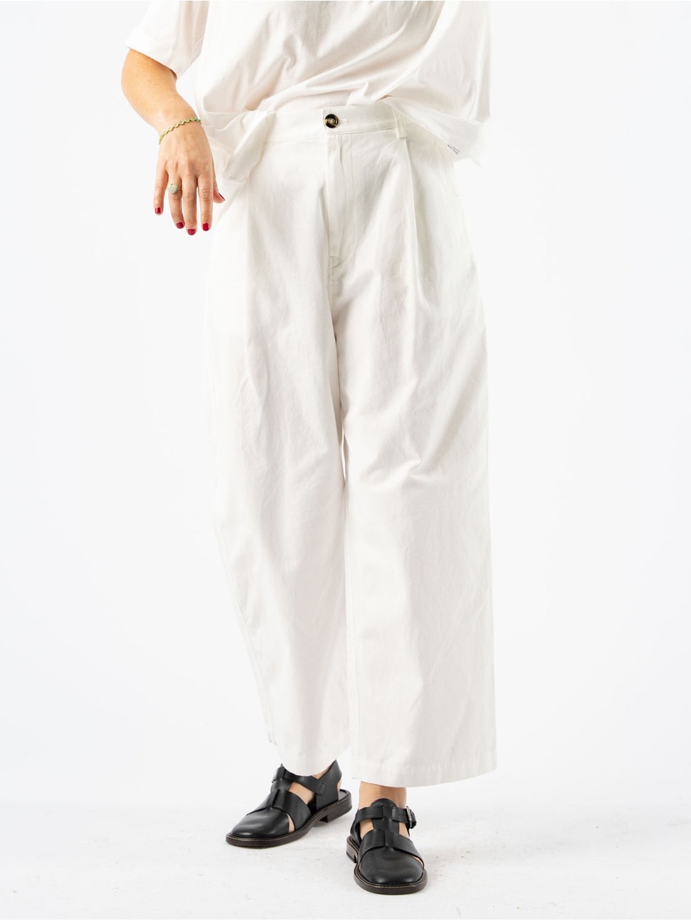Sofie D'Hoore Proof Pants in Woven Coconut 100% Cotton